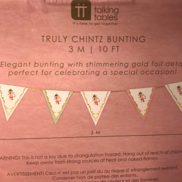 Talking Tables Truly Chintz bunting - Picture 2 of 5